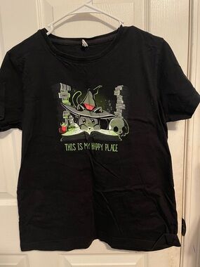 Black Graphic Tee - This Is My Happy Place